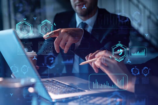 A generic technology stock image used as a LinkedIn banner
